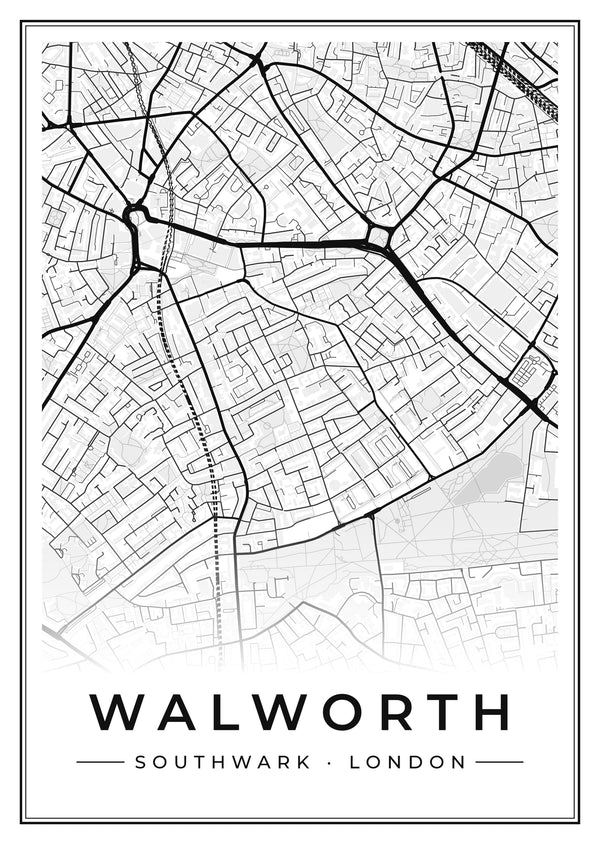 Walworth Street Map Poster