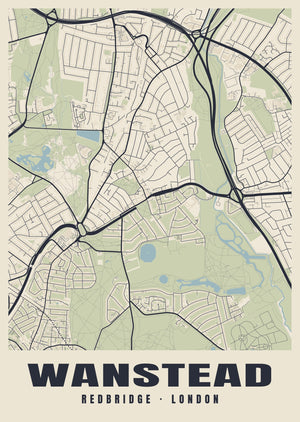 Wanstead Heritage Street Map Poster