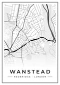 Street map poster of Wanstead, Redbridge, London