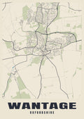 Street map poster of Wantage, Oxfordshire