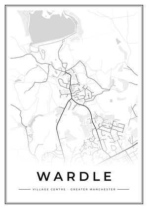 Wardle Village Centre Street Map Poster