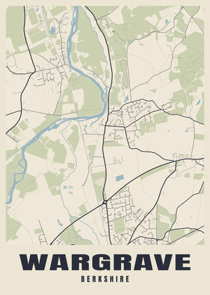 Wargrave Street Map Poster