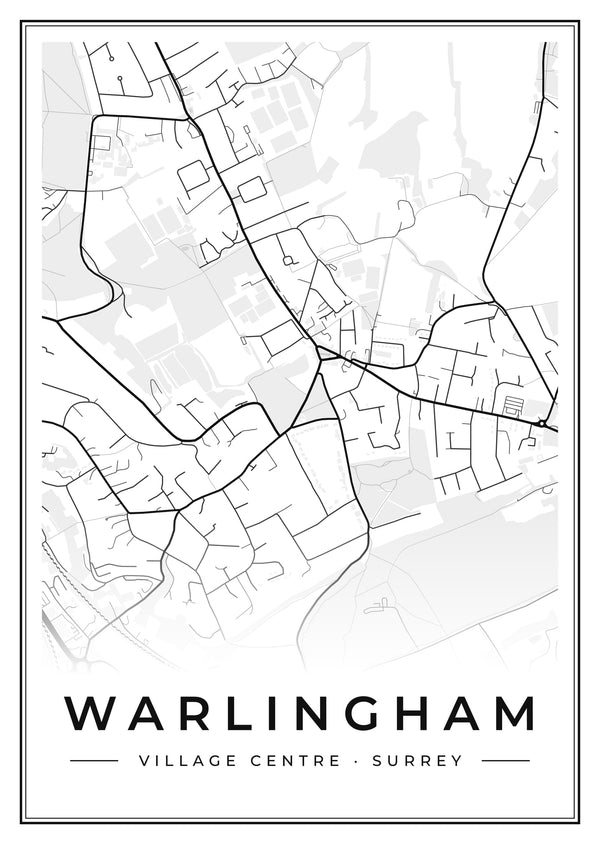 Warlingham Village Centre Street Map Poster