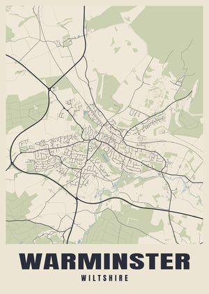 Warminster Street Map Poster