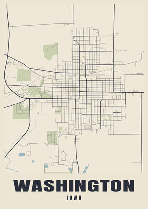 Washington Street Map Poster