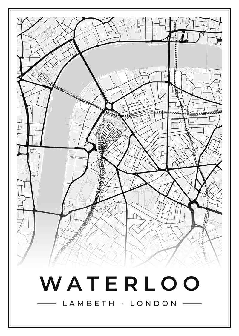 Waterloo Street Map Poster