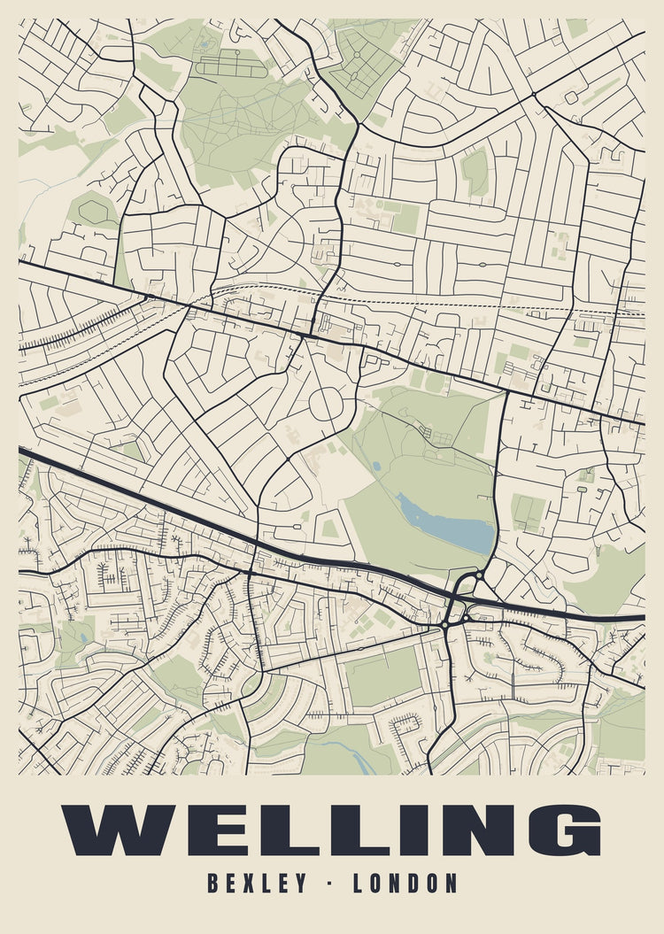 Welling Heritage Street Map Poster