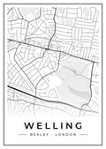 Street map poster of Welling, Bexley, London