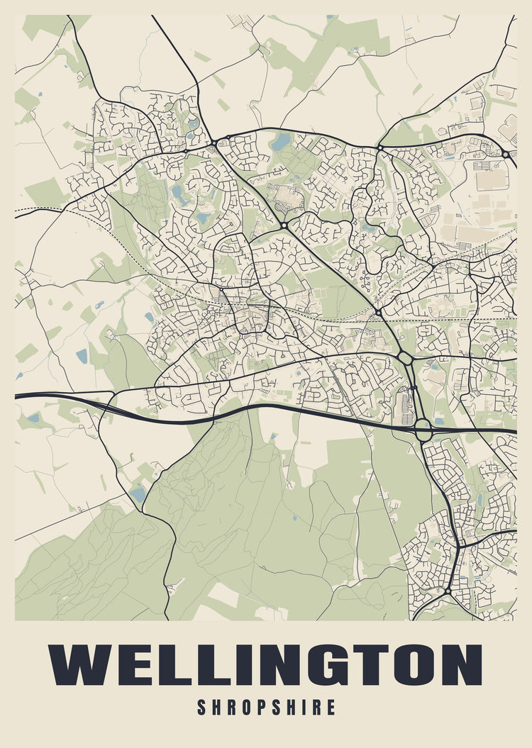Wellington Street Map Poster