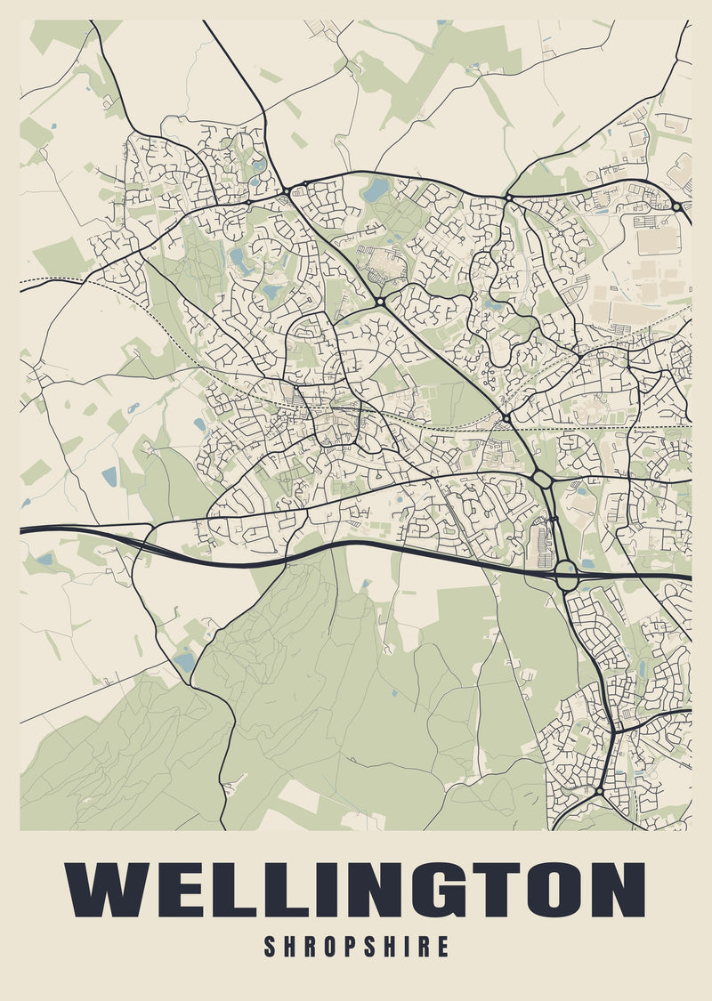 Wellington Street Map Poster