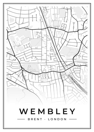 Wembley Street Map Poster