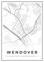 Street map poster of Wendover town centre, Buckinghamshire