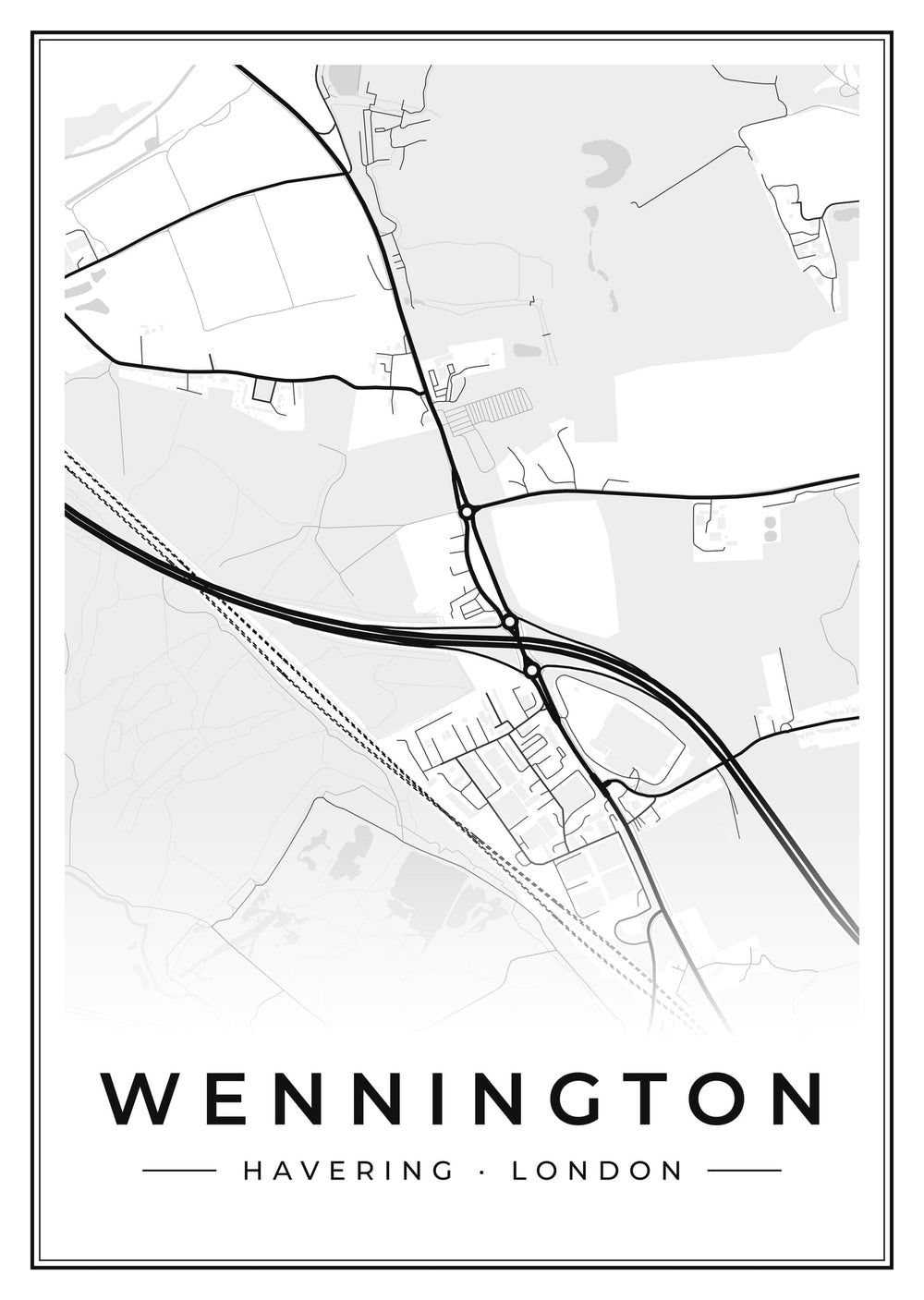 Wennington Street Map Poster