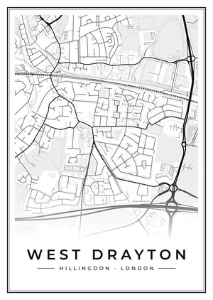 West Drayton Street Map Poster