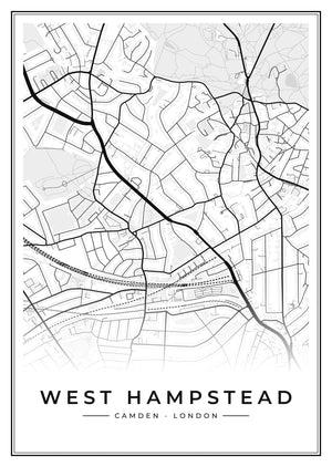 West Hampstead Street Map Poster