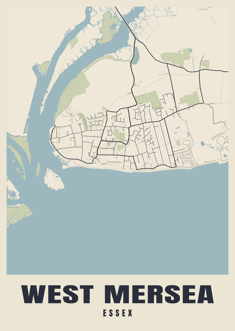 West Mersea Street Map Poster