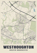 Street map poster of Westhoughton, Greater Manchester