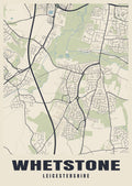 Street map poster of Whetstone, Leicestershire