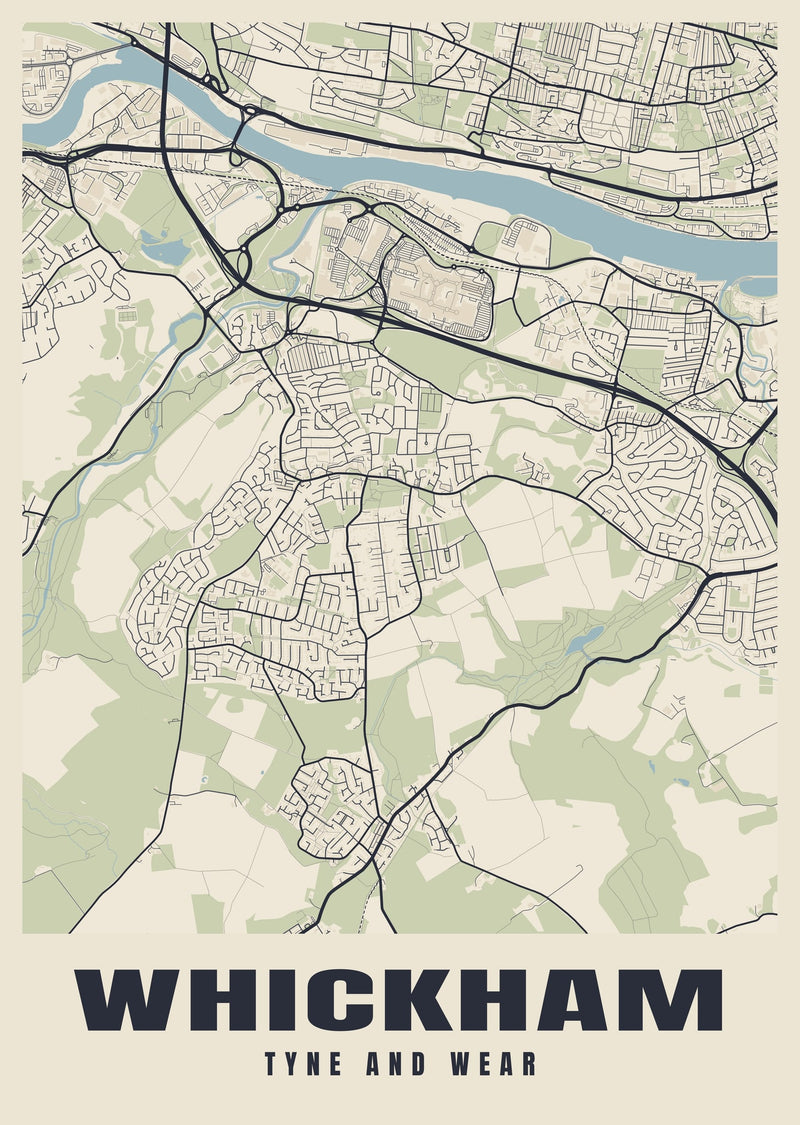 Whickham Street Map Poster