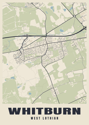 Whitburn Street Map Poster