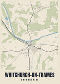 Street map poster of Whitchurch-on-Thames, Oxfordshire