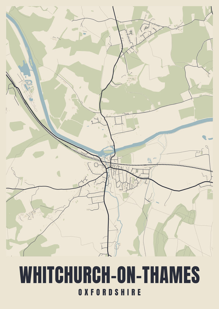 Whitchurch-on-Thames Street Map Poster