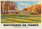 Whitchurch Toll Bridge, Whitchurch-on-Thames poster, Retro Railway style