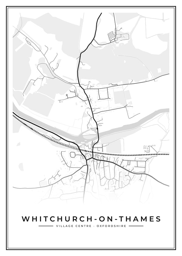Whitchurch-on-Thames Village Centre Street Map Poster