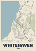 Street map poster of Whitehaven, Cumbria