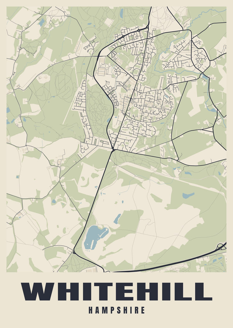 Whitehill Street Map Poster