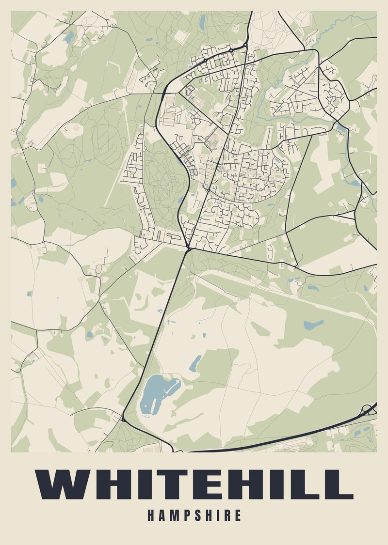 Whitehill Street Map Poster