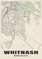 Street map poster of Whitnash, Warwickshire