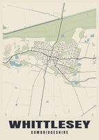 Street map poster of Whittlesey, Cambridgeshire