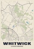 Street map poster of Whitwick, Leicestershire
