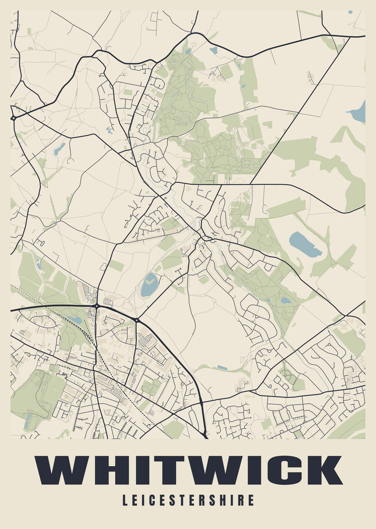 Whitwick Street Map Poster