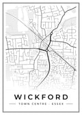 Street map poster of Wickford town centre, Essex