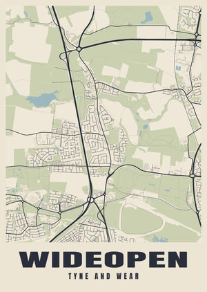 Wideopen Street Map Poster