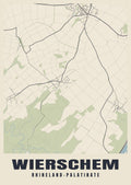 Street map poster of Wierschem, Rhineland-Palatinate