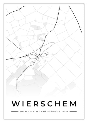 Wierschem Village Centre Street Map Poster