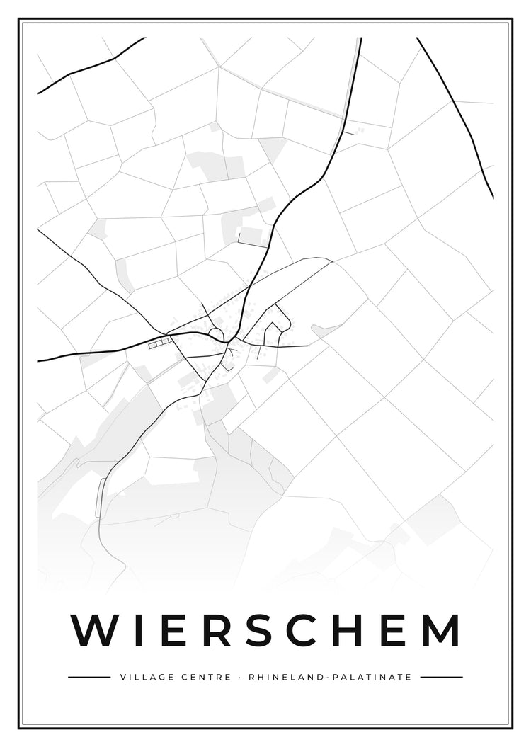 Wierschem Village Centre Street Map Poster