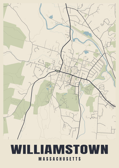 Williamstown Street Map Poster
