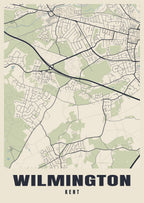 Street map poster of Wilmington, Kent