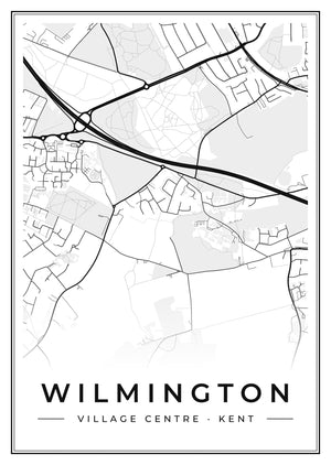 Wilmington Village Centre Street Map Poster