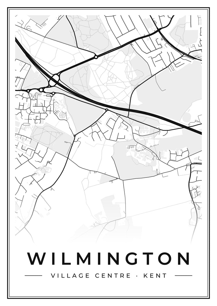Wilmington Village Centre Street Map Poster