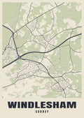 Street map poster of Windlesham, Surrey