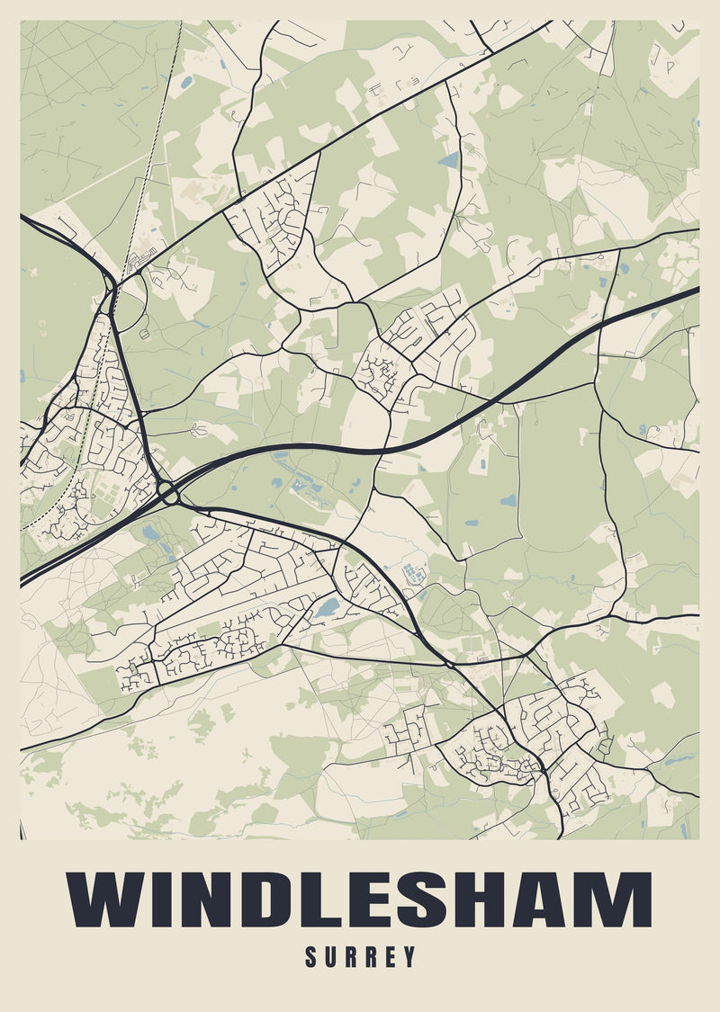 Windlesham Street Map Poster