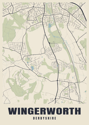 Wingerworth Street Map Poster