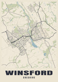 Street map poster of Winsford, Cheshire