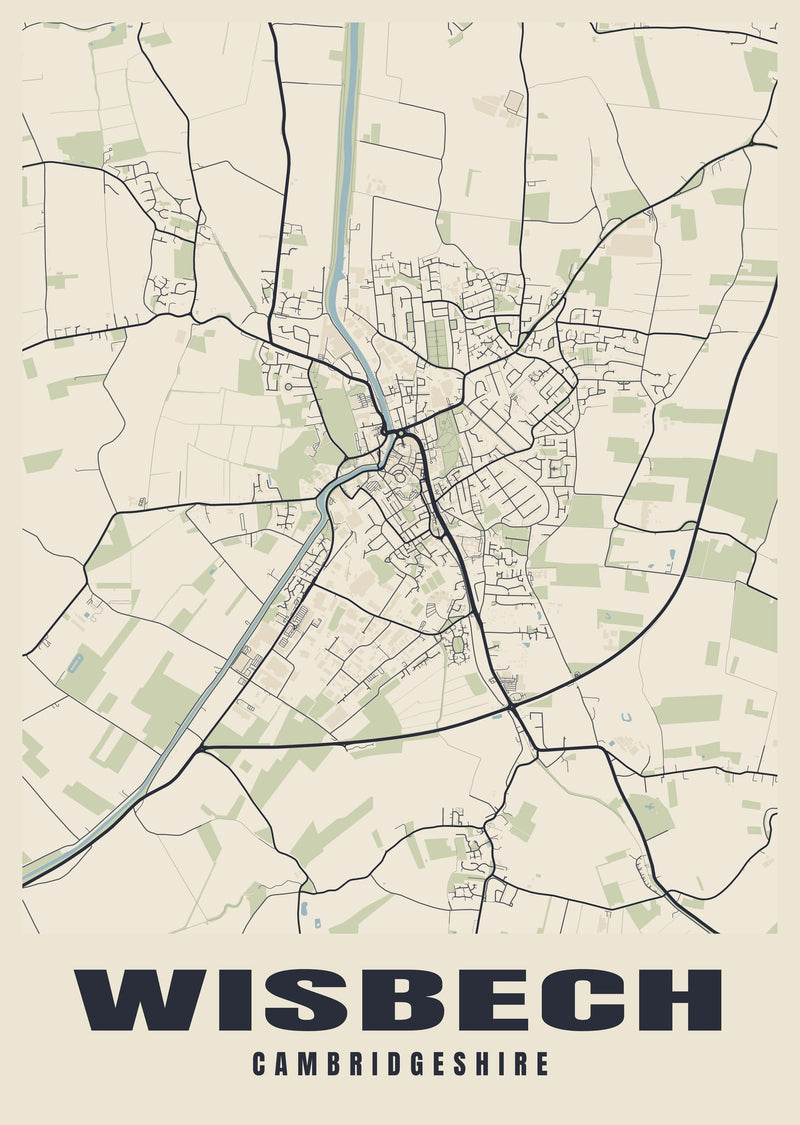 Wisbech Street Map Poster
