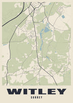 Street map poster of Witley, Surrey